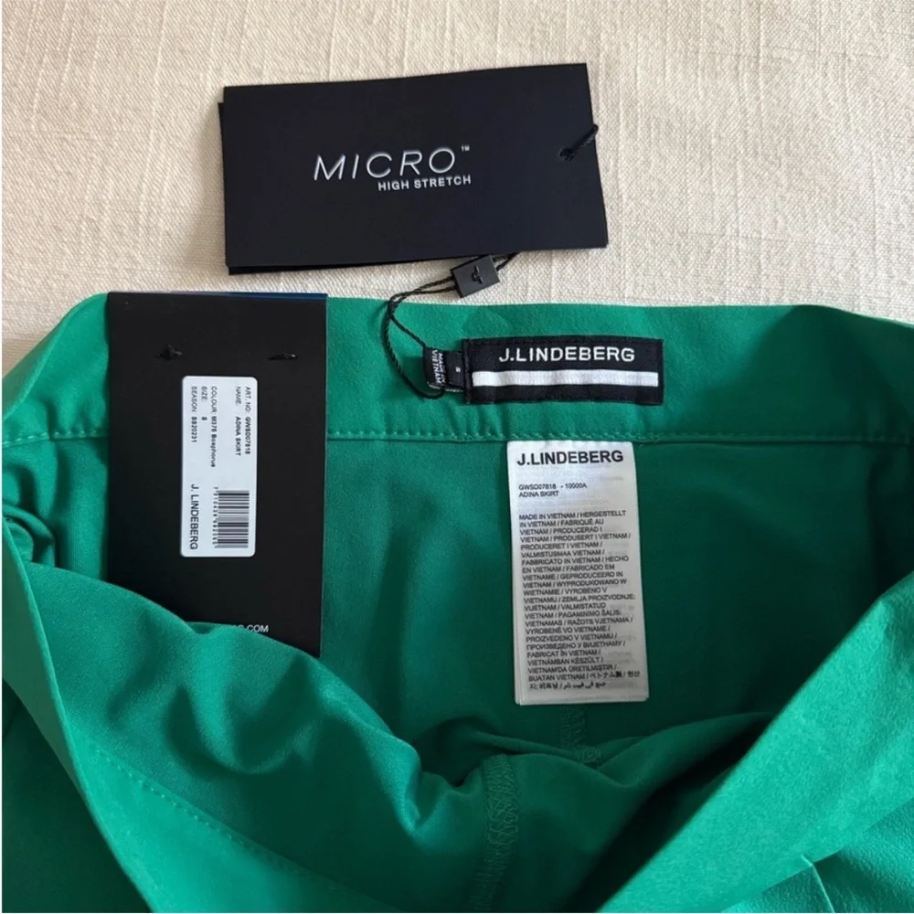 J.Lindeberg Vibrant Green Adina Golf Skirt - Picture 2 of 3